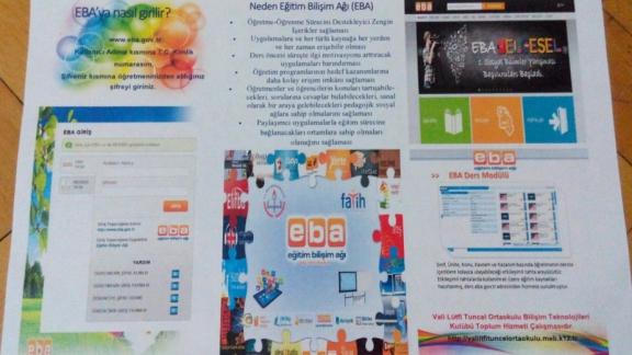 Vali Lütfi Tuncel Ortaokulu Tarafından Velilere EBA Tanıtım Broşürü Hazırlandı.